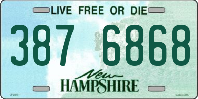 NH license plate 3876868