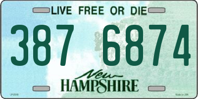 NH license plate 3876874