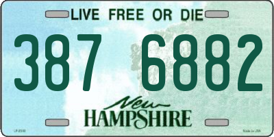 NH license plate 3876882