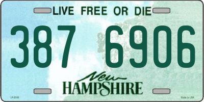 NH license plate 3876906