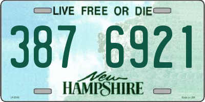 NH license plate 3876921