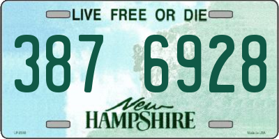 NH license plate 3876928