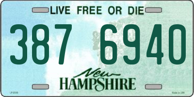 NH license plate 3876940