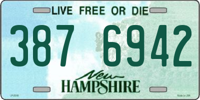 NH license plate 3876942