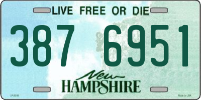 NH license plate 3876951