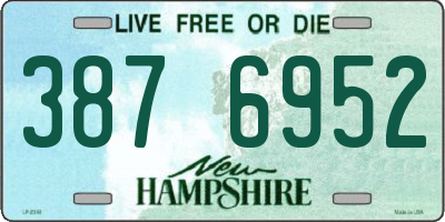 NH license plate 3876952