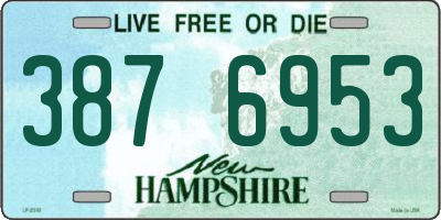 NH license plate 3876953