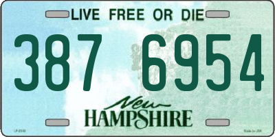 NH license plate 3876954