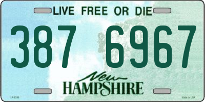 NH license plate 3876967