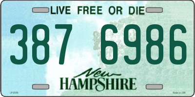 NH license plate 3876986