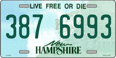 NH license plate 3876993