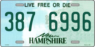 NH license plate 3876996