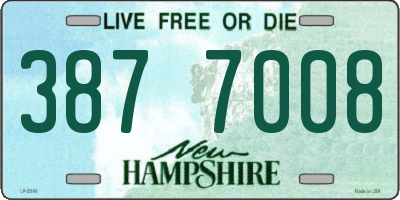 NH license plate 3877008