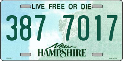 NH license plate 3877017