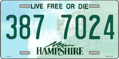 NH license plate 3877024