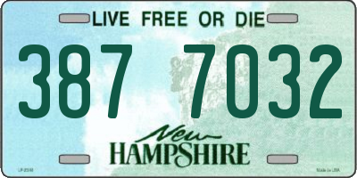 NH license plate 3877032