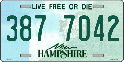 NH license plate 3877042