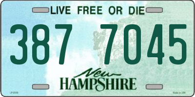 NH license plate 3877045