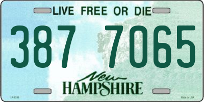 NH license plate 3877065