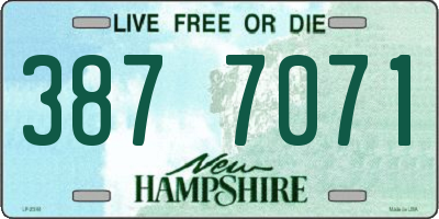 NH license plate 3877071
