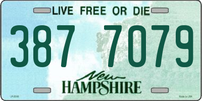 NH license plate 3877079