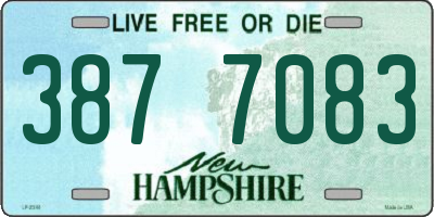 NH license plate 3877083