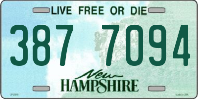NH license plate 3877094