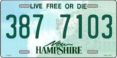 NH license plate 3877103