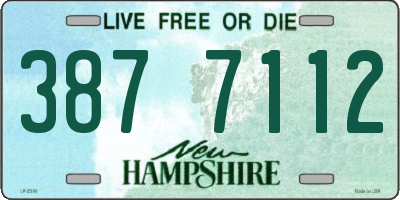 NH license plate 3877112