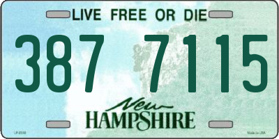 NH license plate 3877115