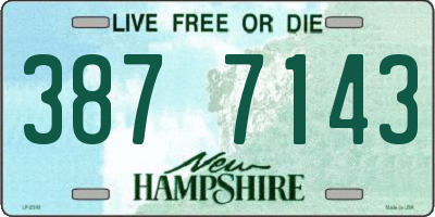 NH license plate 3877143