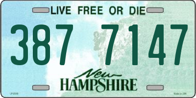 NH license plate 3877147