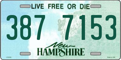 NH license plate 3877153