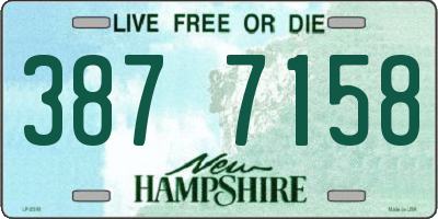 NH license plate 3877158