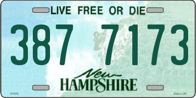 NH license plate 3877173