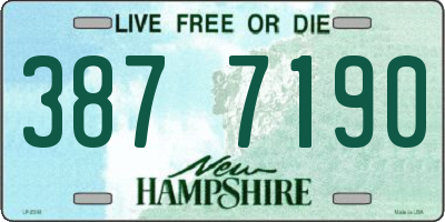NH license plate 3877190