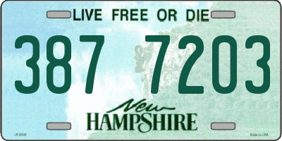NH license plate 3877203