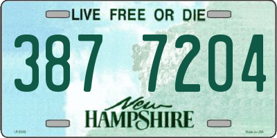 NH license plate 3877204