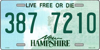 NH license plate 3877210