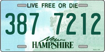NH license plate 3877212