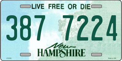 NH license plate 3877224