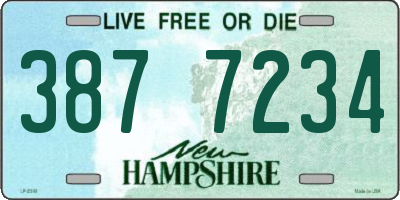 NH license plate 3877234