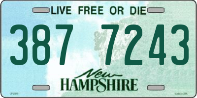 NH license plate 3877243