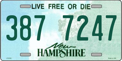 NH license plate 3877247
