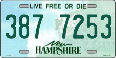 NH license plate 3877253