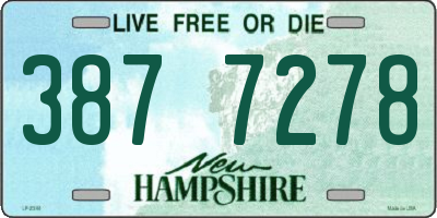 NH license plate 3877278