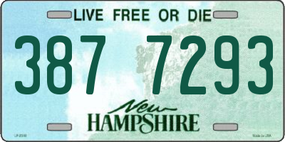 NH license plate 3877293