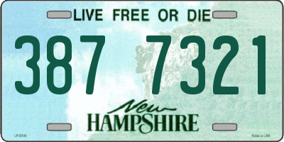 NH license plate 3877321