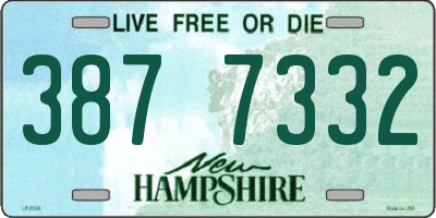 NH license plate 3877332