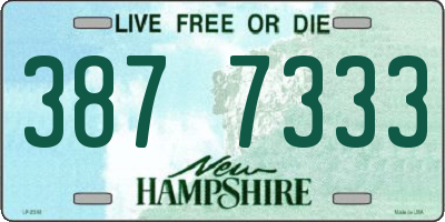 NH license plate 3877333